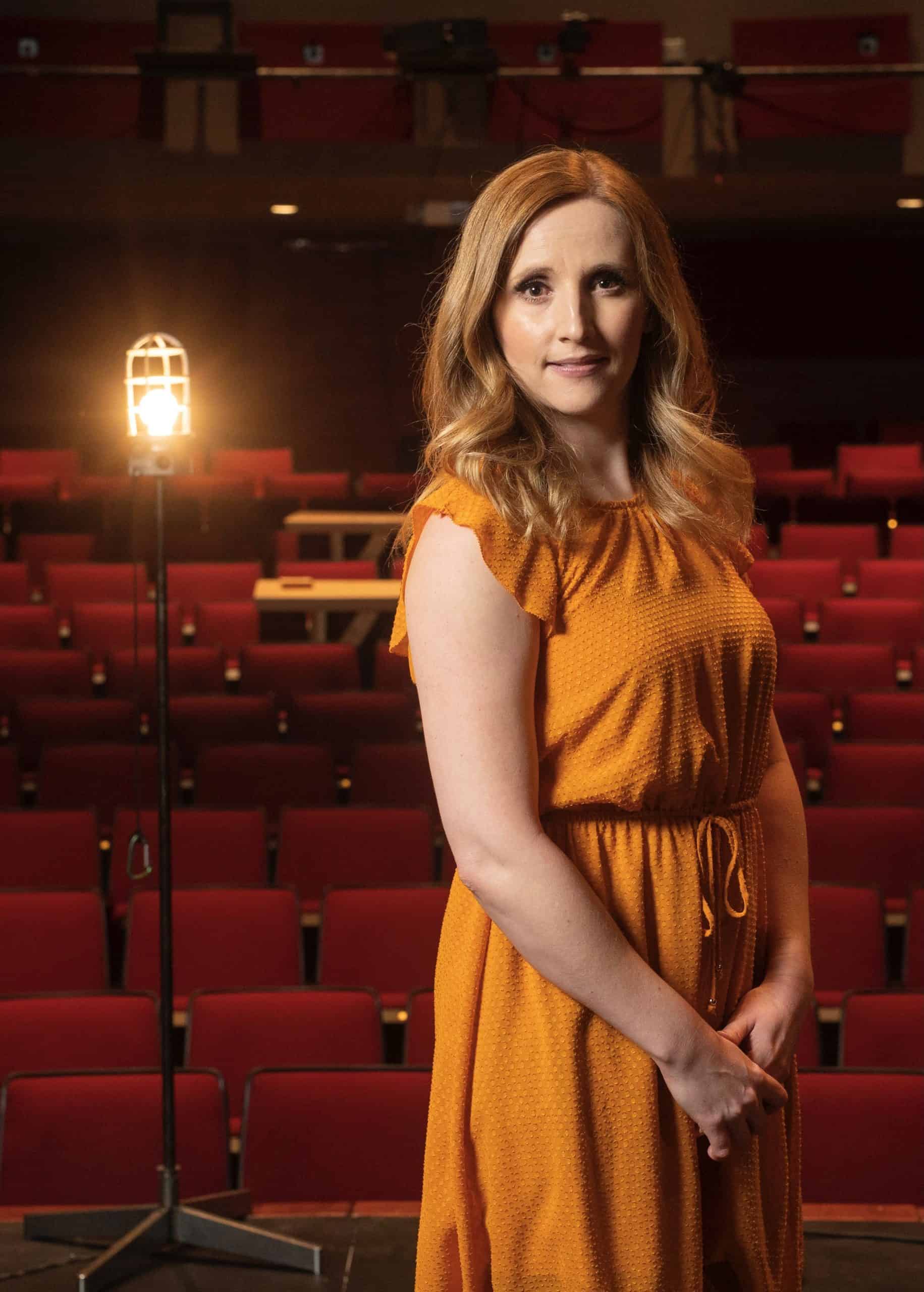 Anita Smith pictured in the empty theatre